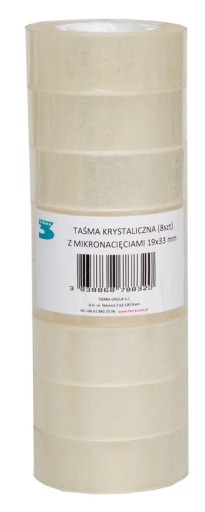 Kancelárske lepiace pásky 19x33 transparentné micronac
