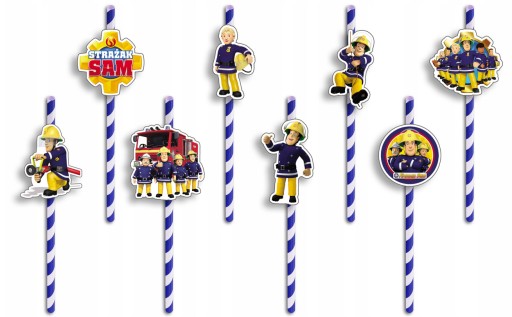 NARODENINOVÉ SLAMKY s POSTAVIČKAMI - FIREMAN SAM GAMES NARODENINOVÉ VÍLY HRY - 8 ks.