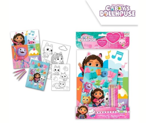 GABI'S CAT HOUSE Coloring Set Omaľovánky