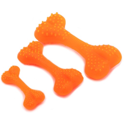 Pohodlná žuvacia kosť pre psa Dental Bone Mint, oranžová, 8,5 cm