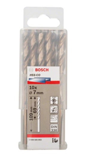 BOSCH VŔTAČKA DO KOVU VŔTAČKA HSS-Co Cobalt 7 mm 1 ks.