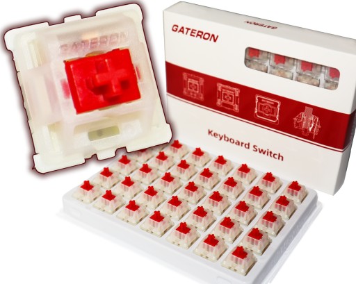 Gateron MILKY RED PRO Switch Pre-Lubed 5 ks.
