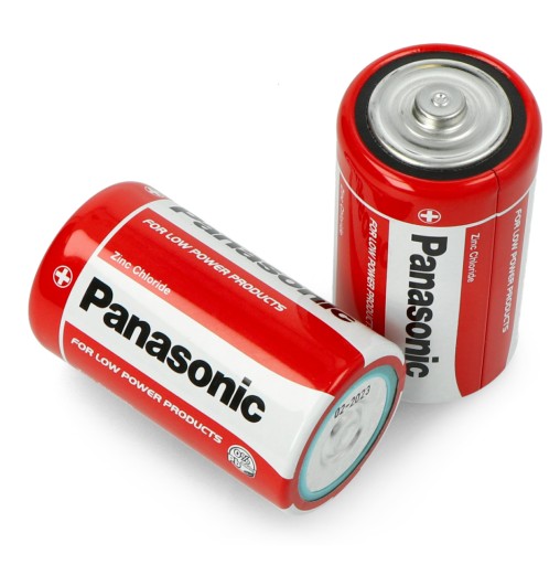 8x zinkovo-uhlíková batéria Panasonic C R14 1,5V