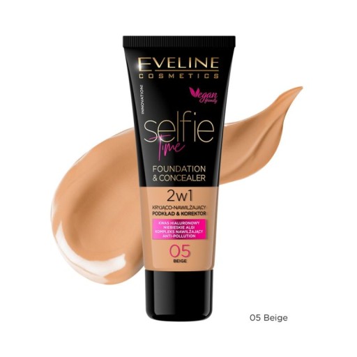 EVELINE SELFIE TIME 2V1 Foundation 05 Beige