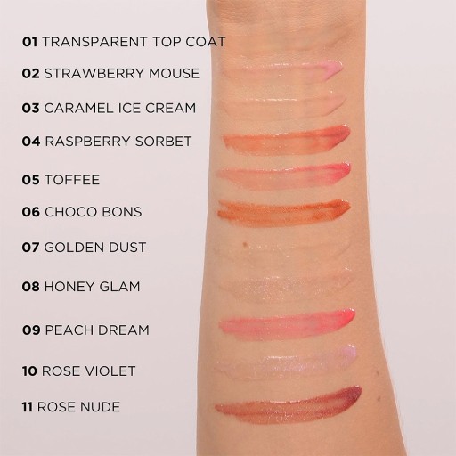 Lesk na pery Eveline Cosmetics Diamond Glow č.12