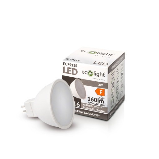 LED žiarovka MR16 12V 2W = 20W 160lm Neutrál