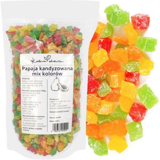 KANDIDOVANÁ PAPAYA MIX FARIEB 100g FAREBNÁ OBJÍDKA | ZDRAVOTNÁ KUCHYŇA