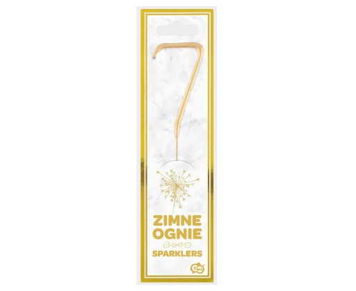 Prskavky Číslo 7 - zlaté, 17 cm