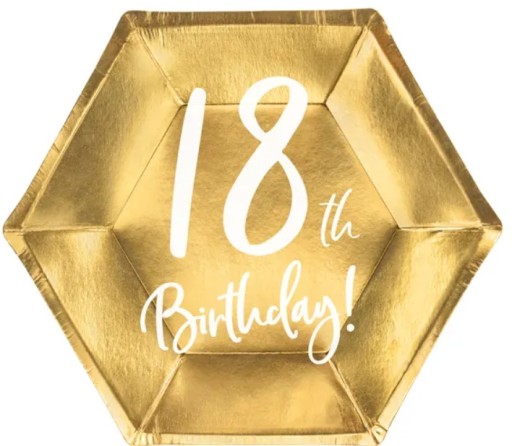 Taniere 18th Birthday Gold 20 cm