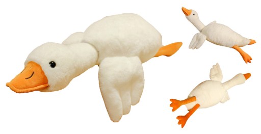 VANKÚŠ MASKOT, PLYŠOVÁ HUSKA, KÁČKA, VEĽKÝ 50 CM