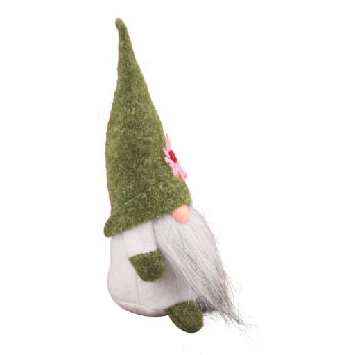 JARNÝ SLON, ZELENÝ, 15 CM, ozdobný s bradou