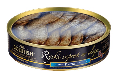 Rybie konzervy RYSKI ŠPROTY V PREMIUM OLEJI 160g