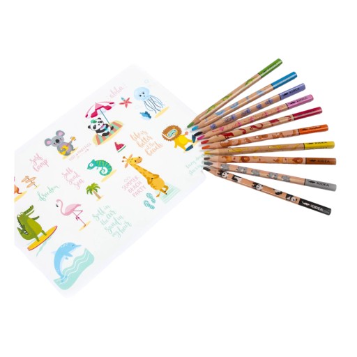 Trojuholníkové hrubé jumbo ceruzky, 10 farieb
