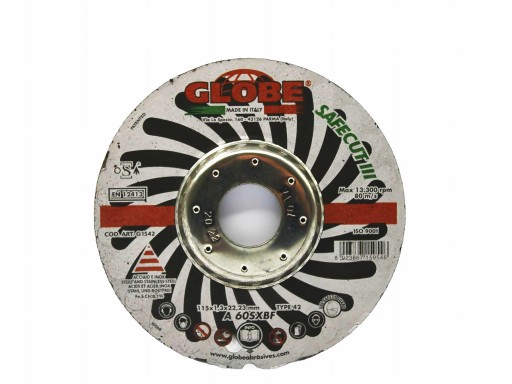 GLOBE SafeCut rezací kotúč 115x1,3 INOX