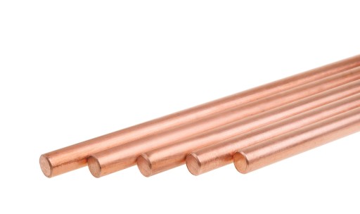 Medená tyč, hriadeľ, narezaný na mieru, priemer 12 mm 10 cm