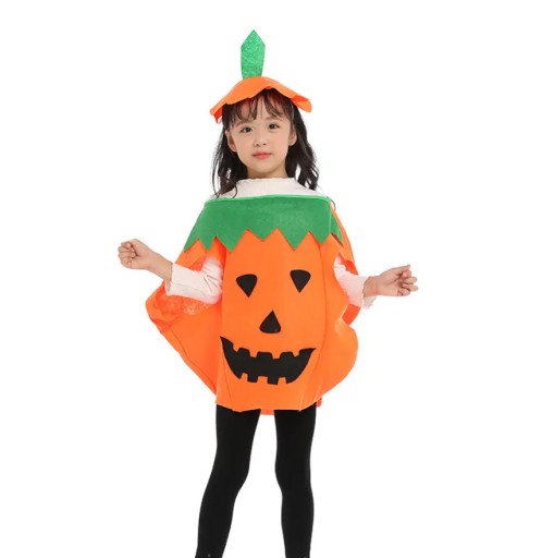 TEKVICOVÝ OUTFIT JEDNORÁZOVÝ HALLOWEEN TEKVICOVÝ KROJ VITAMÍNY JESEŇ + KLOBÚK