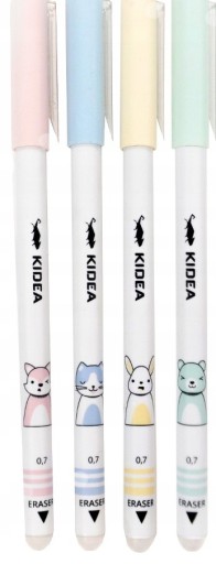 4x vymazateľné pero Kidea Pastel Animals