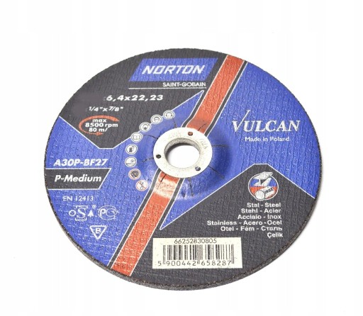 NORTON Vulc kovový brúsny kotúč 6,4x180