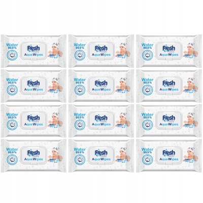 Vodou vlhčené obrúsky Aqua Wipes Fresh Baby 60