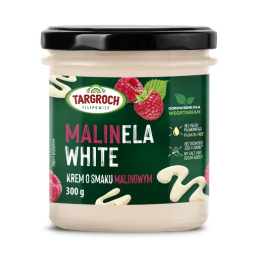 MALINELA WHITE Krém s príchuťou maliny BEZ CUKRU