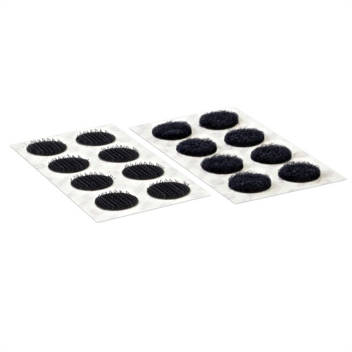 VELCRO Samolepiaci suchý zips 16mm office home 16 kusov čierny