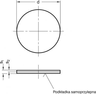 SAMOLEPIACA KOTOUČOVÁ PODLOŽKA FI30mm POZINKOVANÁ