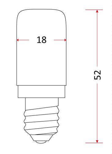 E14 teplá LED žiarovka 4xLED 2W 130lm