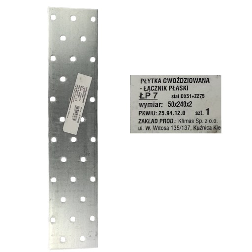 Plochá spojka LP-7 rozmery 50x240mm Skrutka-kov