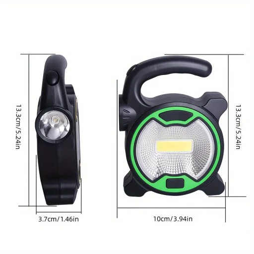 VÝKONNÁ DIELENSKÁ LAMPA COB LED LAMPA S DRŽIAKOM NA BATÉRIU PRŮRUČNÁ