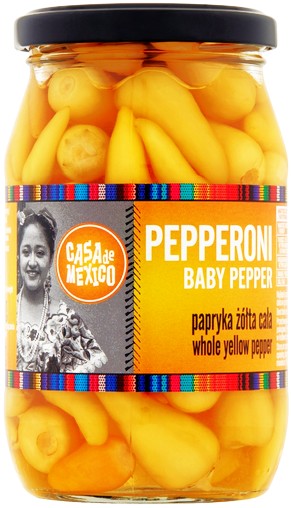 MEXIKO ŽLTÁ PAPRIKA PEPPERONI BABY 325g Casa de Mexico