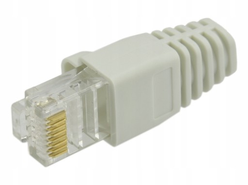 NEKU Gumový kryt na zástrčku RJ45, sivý, 100 ks.