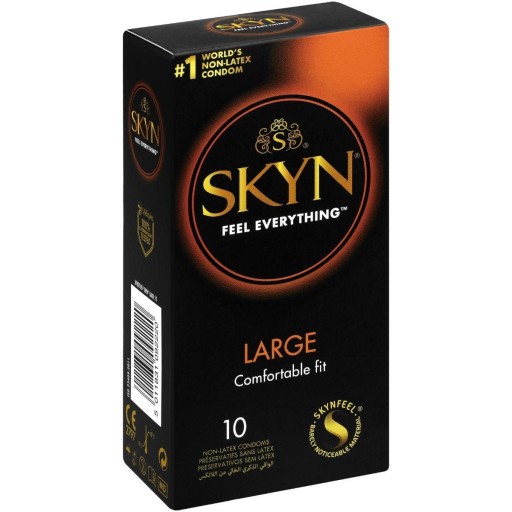 SKYN LARGE 10 ks XL bezlatexové kondómy