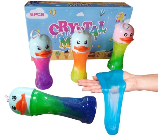 SLIME GLUT NAPÍNAČNÁ GÉLOVÁ HMOTA S KAČIACIMI GLITTRAMI