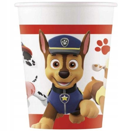 Narodeninové poháre Paw Patrol 8 kusov 200 ml