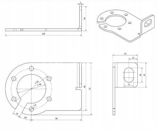 Držiak SOCKET SHEET montáž na ťažný hák POWER