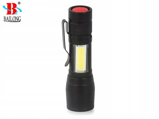 BAILONG MINI CREE ZOOM XP-E COB CLASSIC VRECKO POLICAJNEJ BATERKY