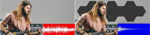ŠESŤUHNÍKOVÝ NÁSTENNÝ PANEL, DEKORATÍVNY, ZVUČNÝ, PLSTENÝ RUŽOVÝ RUŽOVÝ