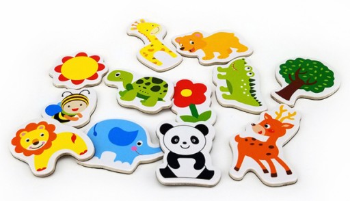 MAGNETY NA CHLADNIČKU ZVIERATKA KVET PRE DETI x12