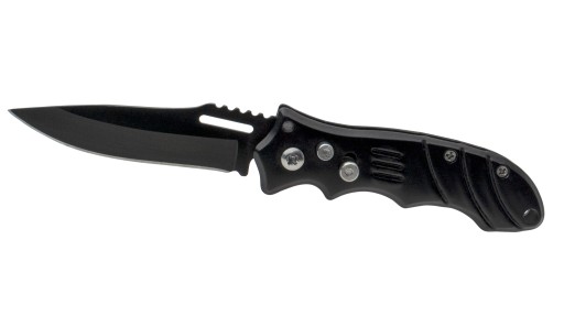Vreckový nôž, pružinový bočný, 16 cm, čierny