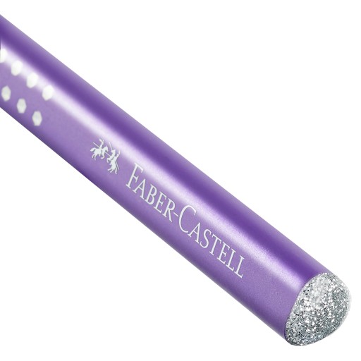 Trojuholníková ceruzka Sparkle Jumbo Faber-Castell B fialová