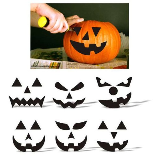 samolepiaca šablóna na rezanie HALLOWEEN PUMPKIN x6