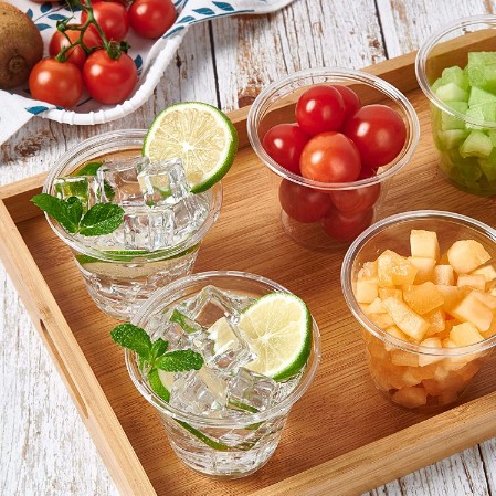 HRNČEK ČÍRE PLASTOVÉ HRNKY NA VODNÉ NÁPOJE 200ml 100KS