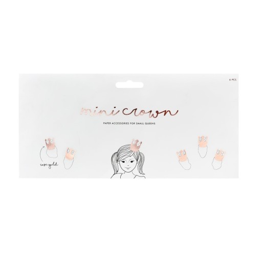 CROWN party rose gold NARODENINY rose gold 6 ks