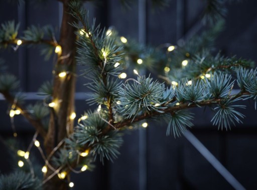 Lanové osvetlenie na terasu, balkón, párty, drôt 840 cm, 80 LED