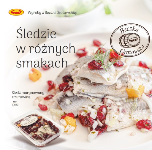 Sleď marinovaný s brusnicami Beczka Grotowska 450g