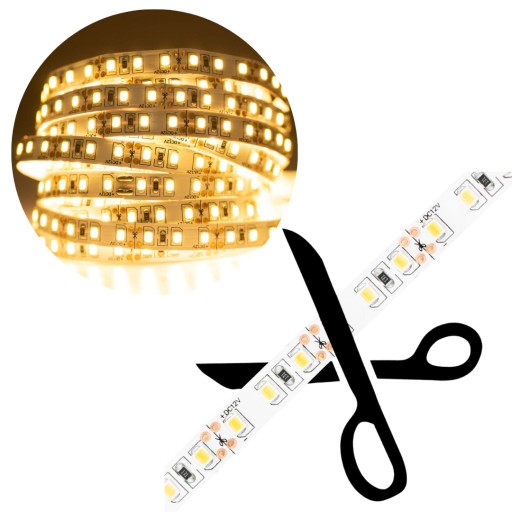 LED pásik 9,6W/m TEPLÁ 3000K 600lm/m 12V DC IP20 1m