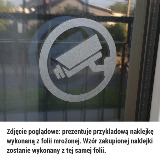 24H/7 monitoring - výstražná nálepka 15x15cm mrazená fólia