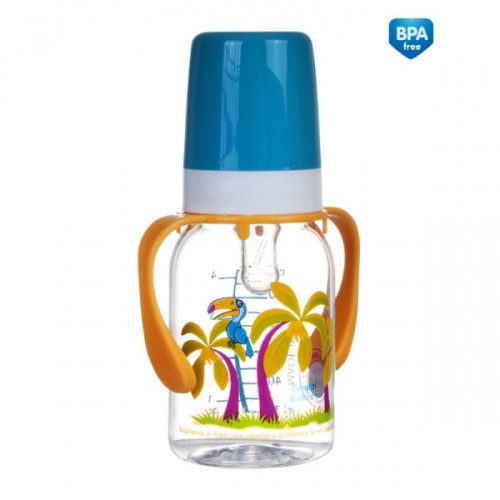 Detská fľaša na kŕmenie kontinentov s rúčkami 120 ml Canpol 11/824