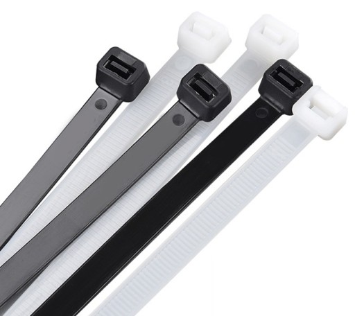 KABELOVÉ VIAZAČKY BIELE 200x4,8mm 100 ks