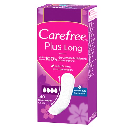 CAREFREE Plus Dlhé hygienické vložky 40 ks